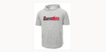 KAMA Short Sleeve Hoodie - Light Grey Heather
